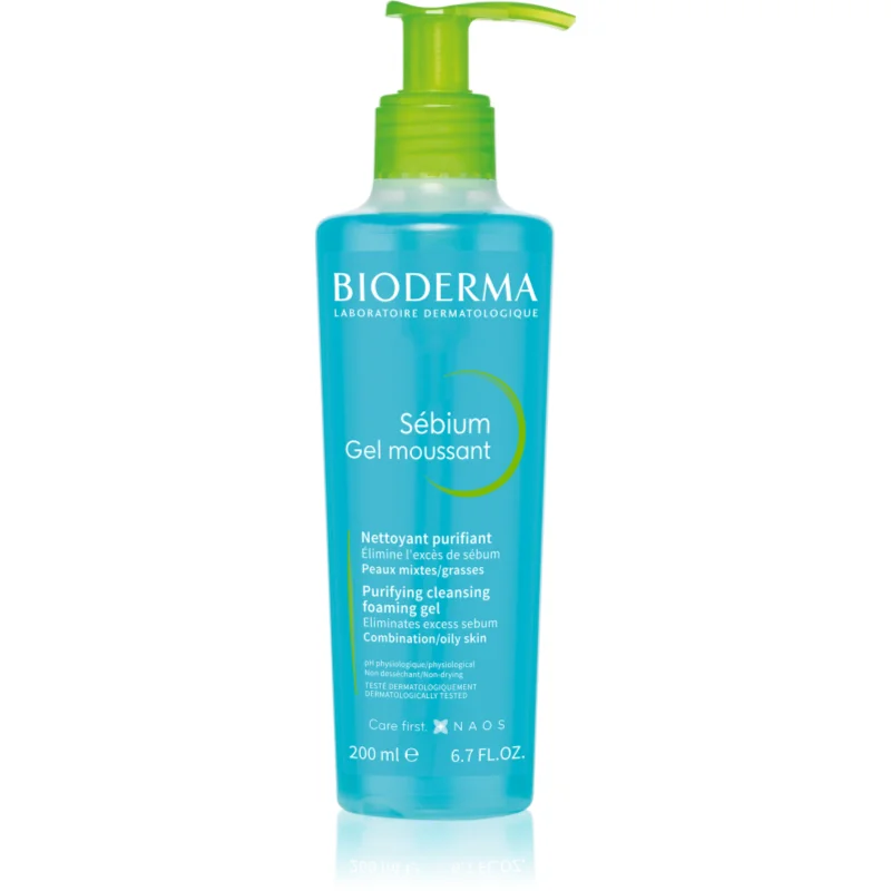 Bioderma Sébium Gel Moussant почистващ гел за смесена и мазна кожа