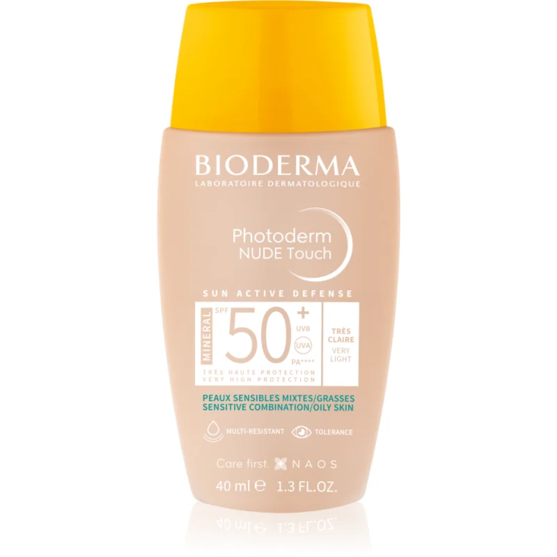 Bioderma Photoderm Nude Touch минерален слънцезащитен флуид за лице SPF 50+ - Грижа за тяло - Сравни цени от 1 магазин с безплатна доставка