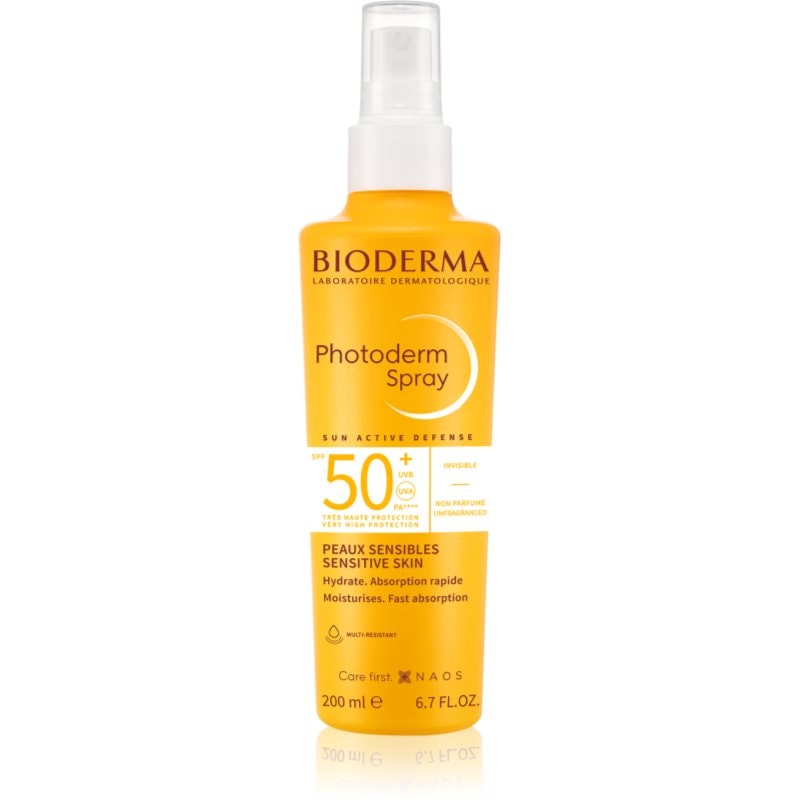 Bioderma Photoderm Sprej SPF 50+ слънцезащитен лосион в спрей SPF 50+ - Грижа за тяло - Сравни цени от 1 магазин с безплатна доставка