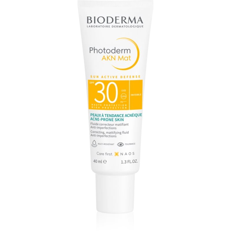 Bioderma Photoderm AKN Mat защитен флуид SPF 30 - Грижа за тяло - Сравни цени от 1 магазин с безплатна доставка