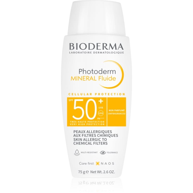 Bioderma Photoderm Mineral Fluid защитен флуид без химически филтри SPF 50+ - Грижа за тяло - Сравни цени от 1 магазин с безплатна доставка
