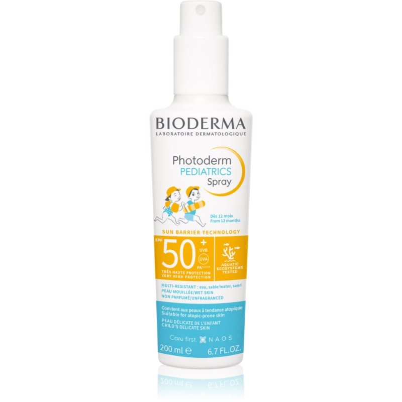 Bioderma Photoderm Pediatrics слънцезащитен спрей за деца SPF 50+ - Грижа за тяло - Сравни цени от 1 магазин с безплатна доставка