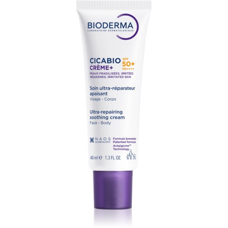 Bioderma Bioderma Cicabio Créme+ SPF 50+ крем за лице SPF 50+ - Унисекс парфюм 40мл - Сравни цени от 1 магазин с безплатна доставка