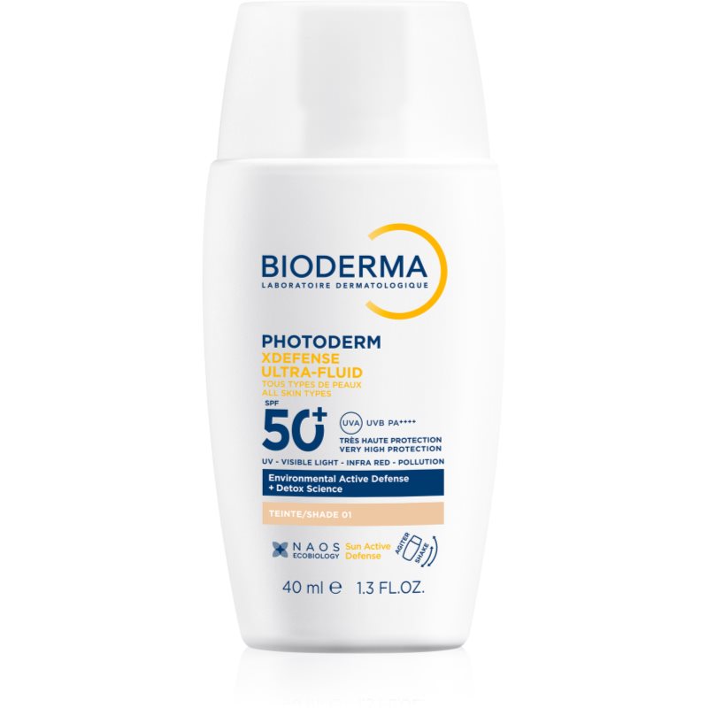 Bioderma Bioderma Photoderm XDefense Tinted защитна тонирана течност за лице SPF 50+ цвят 01 Very Light - Унисекс парфюм 40мл - Сравни цени от 1 магазин с безплатна доставка