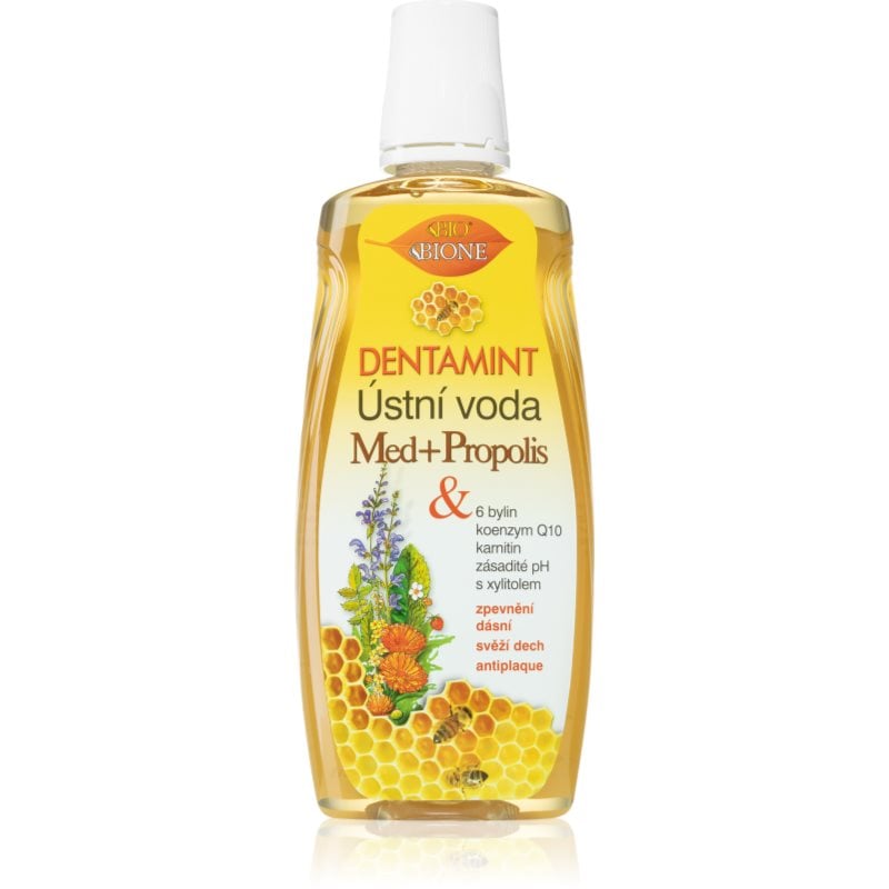 Bione Cosmetics Dentamint Honey + Propolis вода за уста вкус Honey + Propolis