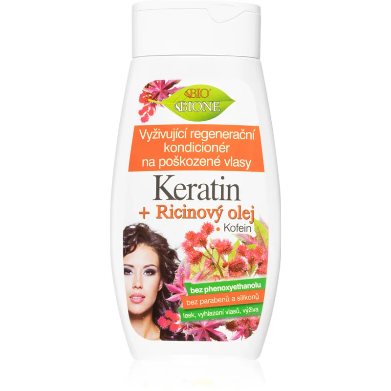 Bione Cosmetics Keratin + Ricinový olej регенериращ балсам за слаба и увредена коса - Грижа за коса - Сравни цени от 1 магазин с безплатна доставка