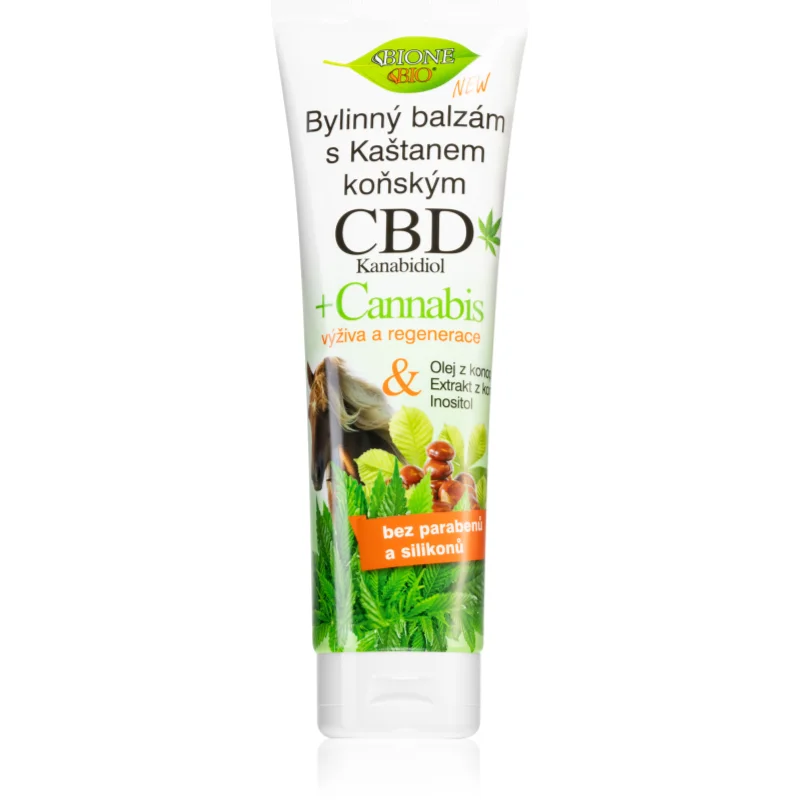 Bione Cosmetics Cannabis CBD балсам за релаксиращ масаж с конопено масло