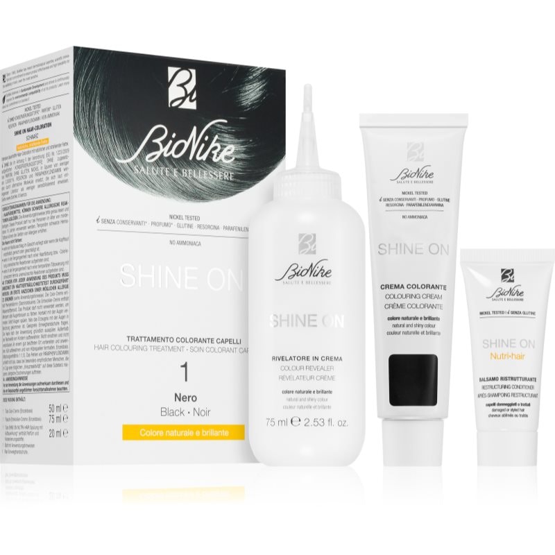 BioNike SHINE ON перманентната боя за коса - Грижа за коса - Сравни цени от 1 магазин с безплатна доставка