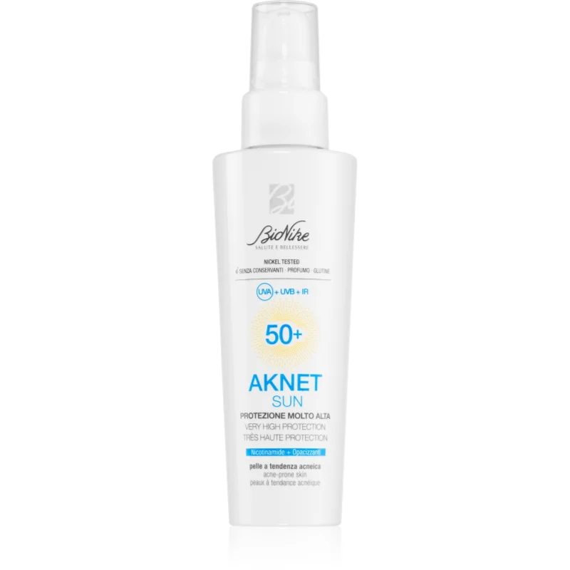 BioNike Aknet Sun защитен крем за лице за кожа с акне SPF 50+