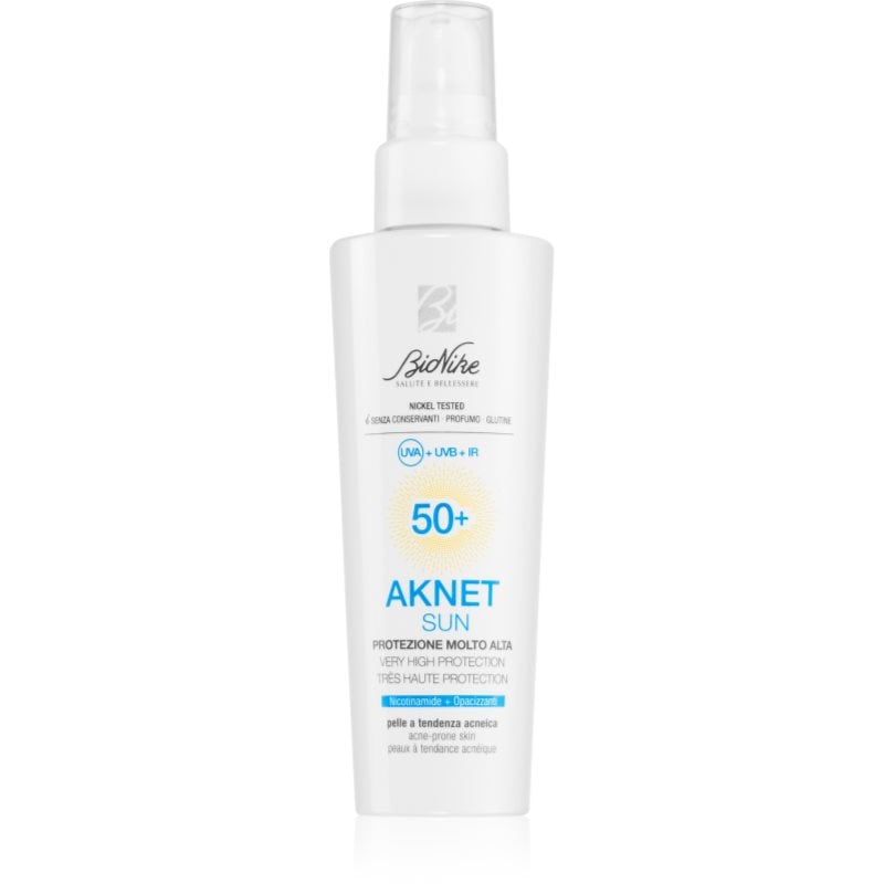 BioNike Aknet Sun защитен крем за лице за кожа с акне SPF 50+