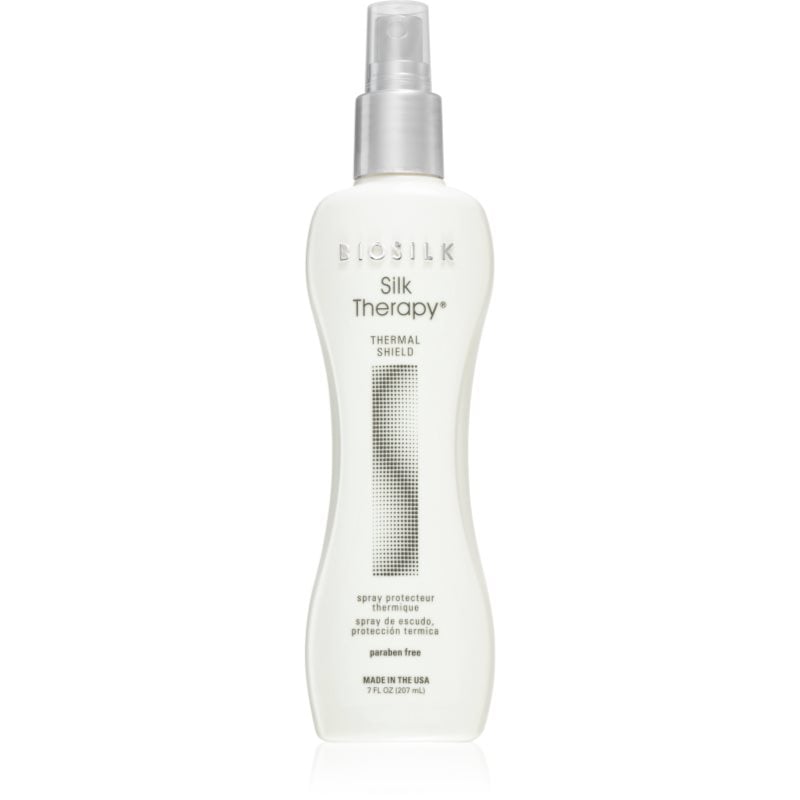 Biosilk Silk Therapy Thermal Shield термозащитен спрей за оформяне с преса и маша без парабени