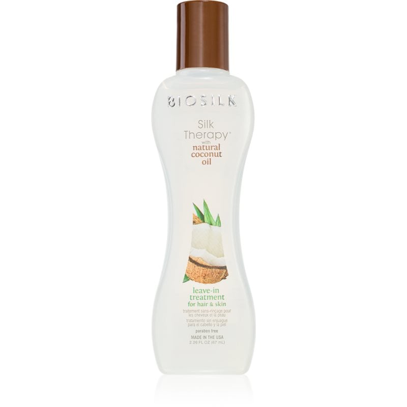 Biosilk Silk Therapy Natural Coconut Oil хидратираща грижа без отмиване за коса и тяло