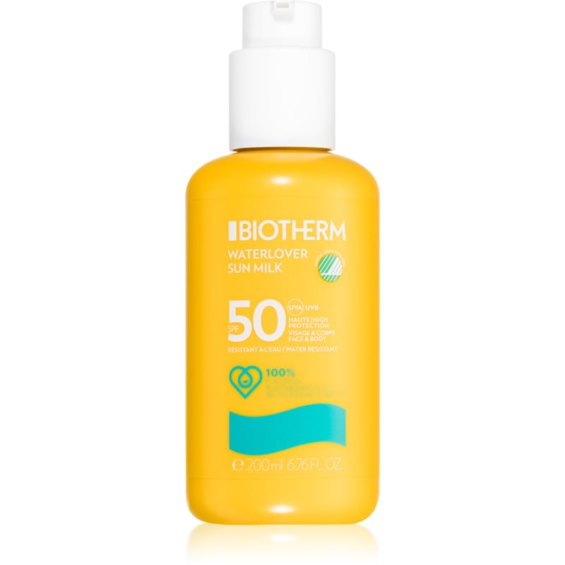 Biotherm Biotherm Waterlover Sun Milk SPF 50 водоустойчив лосион за слънце SPF 50 унисекс - Унисекс парфюм 200мл - Сравни цени от 1 магазин с безплатна доставка