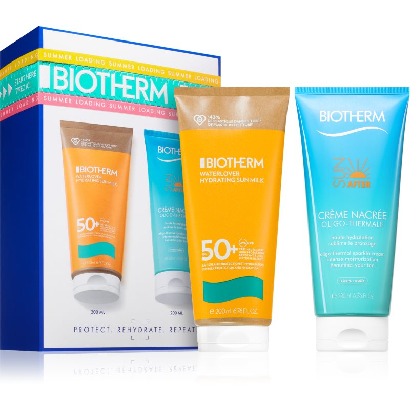 Biotherm Waterlover Hydrating Sun Milk SPF50+ подаръчен комплект за жени - Комплект - Сравни цени от 1 магазин с безплатна доставка