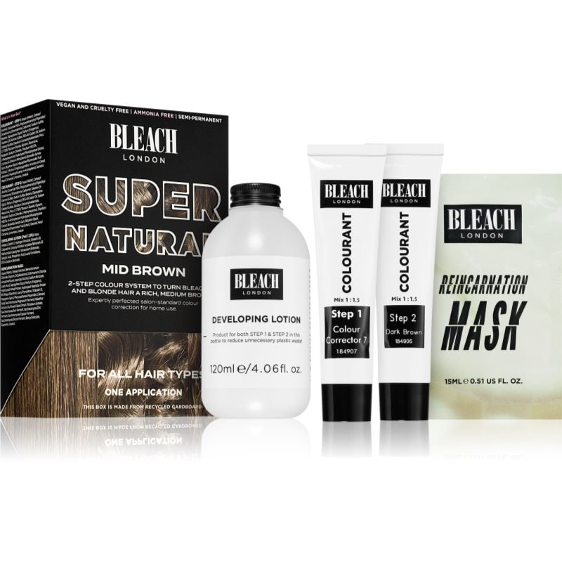Bleach London Super Natural Mid Brown полуперманентна боя за коса - Грижа за коса - Сравни цени от 1 магазин с безплатна доставка