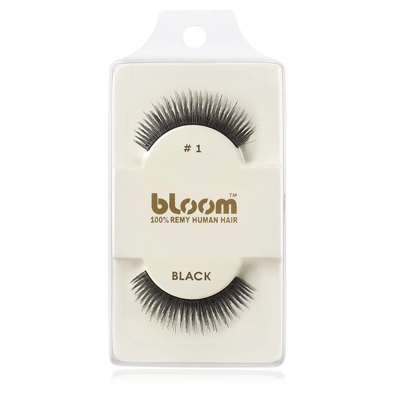 Bloom Natural изкуствени мигли от естествен косъм No. 1 (Black)