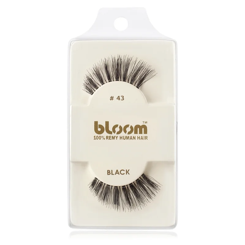 Bloom Natural изкуствени мигли от естествен косъм No. 43 (Black)