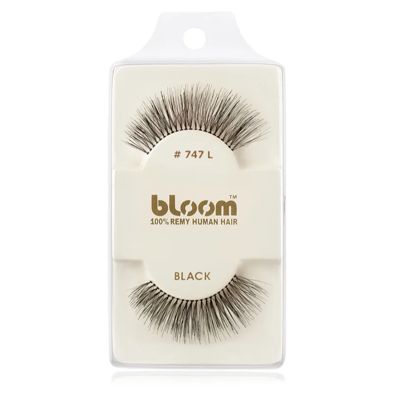 Bloom Natural изкуствени мигли от естествен косъм No. 747L (Black)