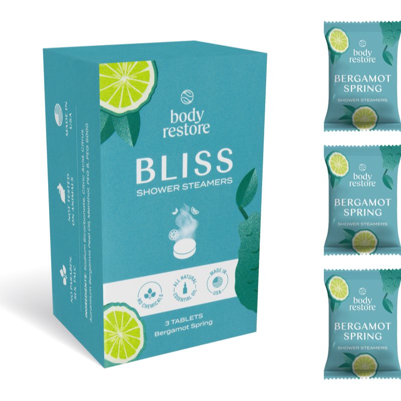 Body Restore Bliss Shower Steamers таблетки за душ аромати Bergamot Spring - Грижа за тяло - Сравни цени от 1 магазин с безплатна доставка