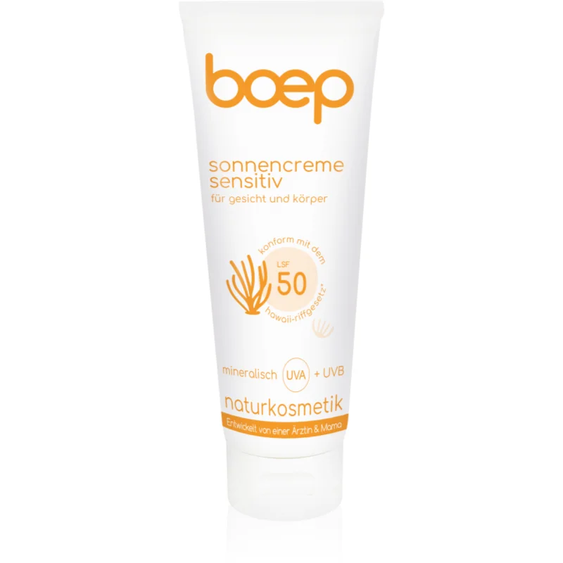 Boep Natural Sun Cream Sensitive слънцезащитен крем SPF 50 - Грижа за тяло - Сравни цени от 1 магазин с безплатна доставка