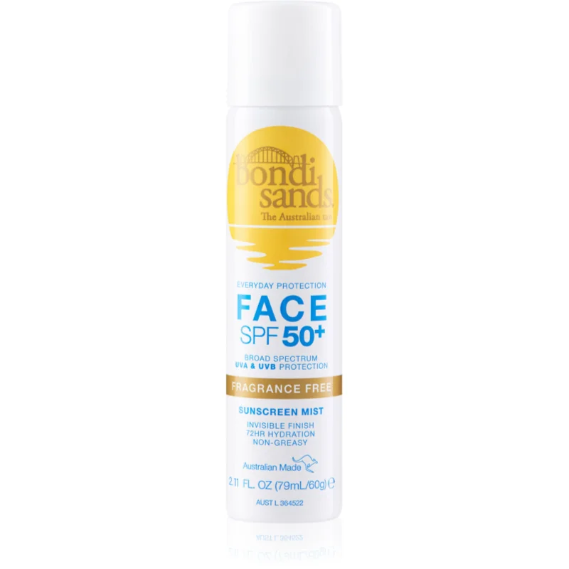 Bondi Sands SPF 50+ Face Fragrance Free защитна мъгла за лице SPF 50+ - Грижа за лице - Сравни цени от 1 магазин с безплатна доставка