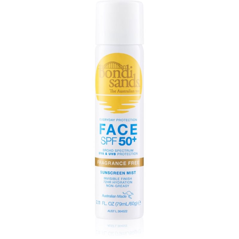 Bondi Sands SPF 50+ Face Fragrance Free защитна мъгла за лице SPF 50+ - Грижа за лице - Сравни цени от 1 магазин с безплатна доставка