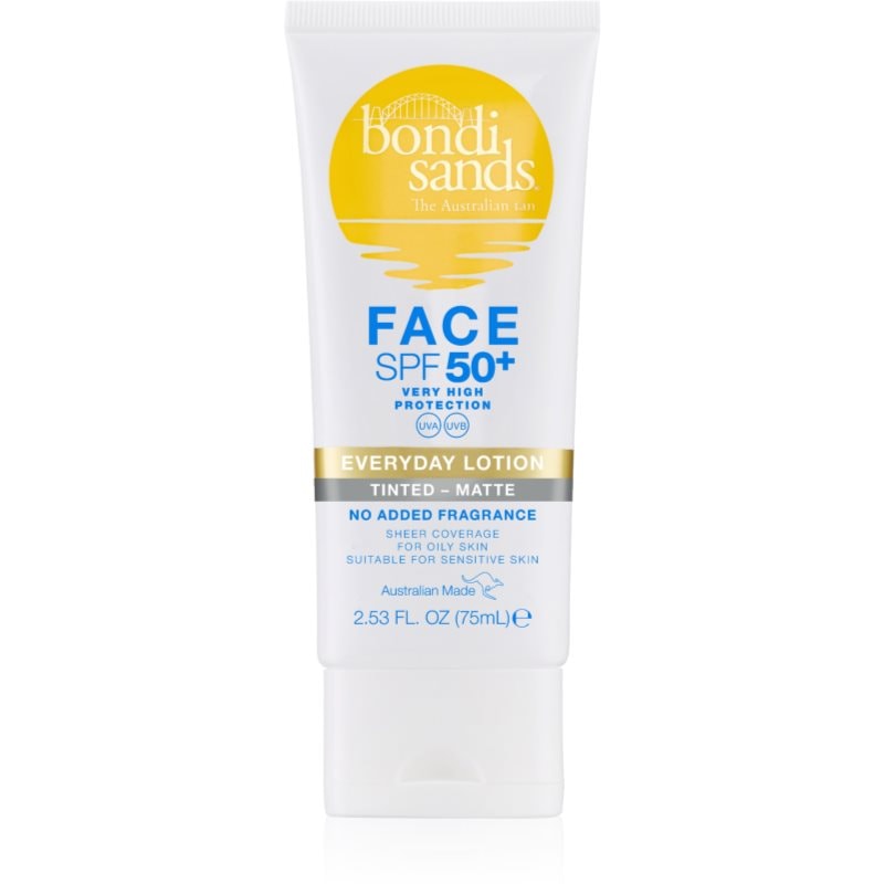 Bondi Sands SPF 50+ Everyday Face Lotion защитен тониращ крем за лице за матиране SPF 50+ - Грижа за лице - Сравни цени от 1 магазин с безплатна доставка