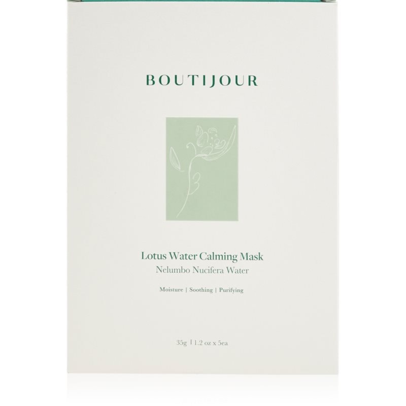 BOUTIJOUR Lotus Water Calming Mask успокояваща платнена маска за подхранване и хидратация - Грижа за лице - Сравни цени от 1 магазин с безплатна доставка
