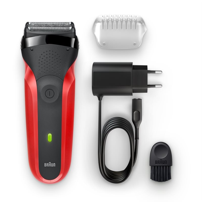 Braun Series 3 300 машинка за бръснене Red - Електроуред - Сравни цени от 1 магазин с безплатна доставка