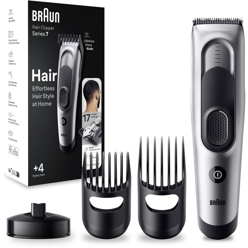 Braun Series 7 HC7390 машинка за подстригване на коса 17 възможности за настройване на дължината за мъже - Електроуред - Сравни цени от 1 магазин с безплатна доставка