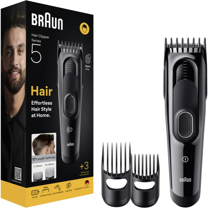 Braun Series 5 HC5530 машинка за подстригване на коса с 3 стилизиращи уреда - Електроуред - Сравни цени от 1 магазин с безплатна доставка