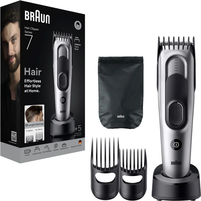 Braun Series 7 HC7590 машинка за подстригване на коса с 5 стилизиращи уреда - Електроуред - Сравни цени от 1 магазин с безплатна доставка