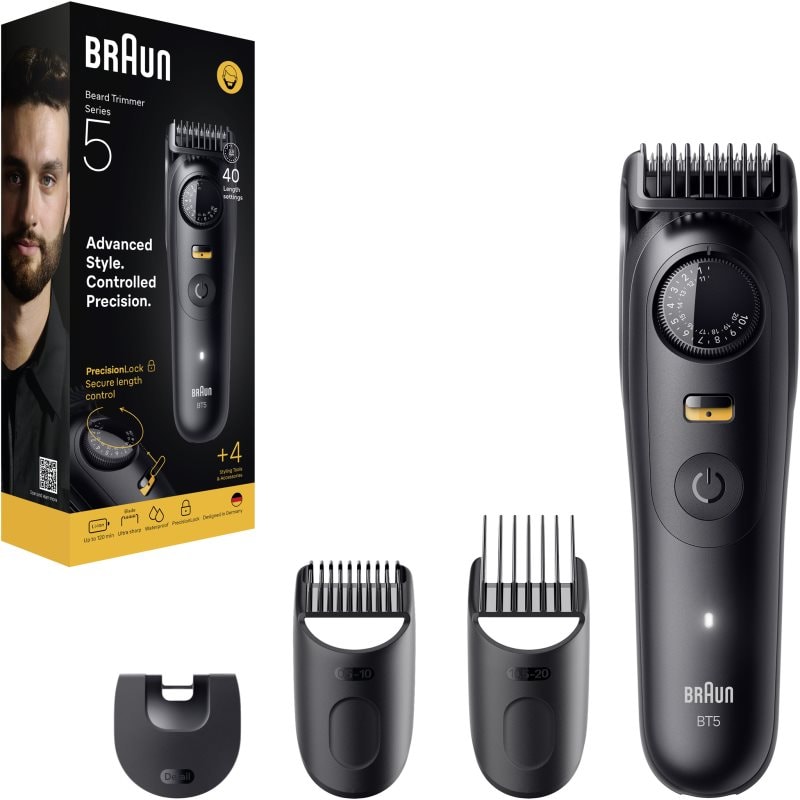 Braun Series 5 BT5520 машинка за подстригване на брада + 4 стилизиращи уреда - Електроуред - Сравни цени от 1 магазин с безплатна доставка