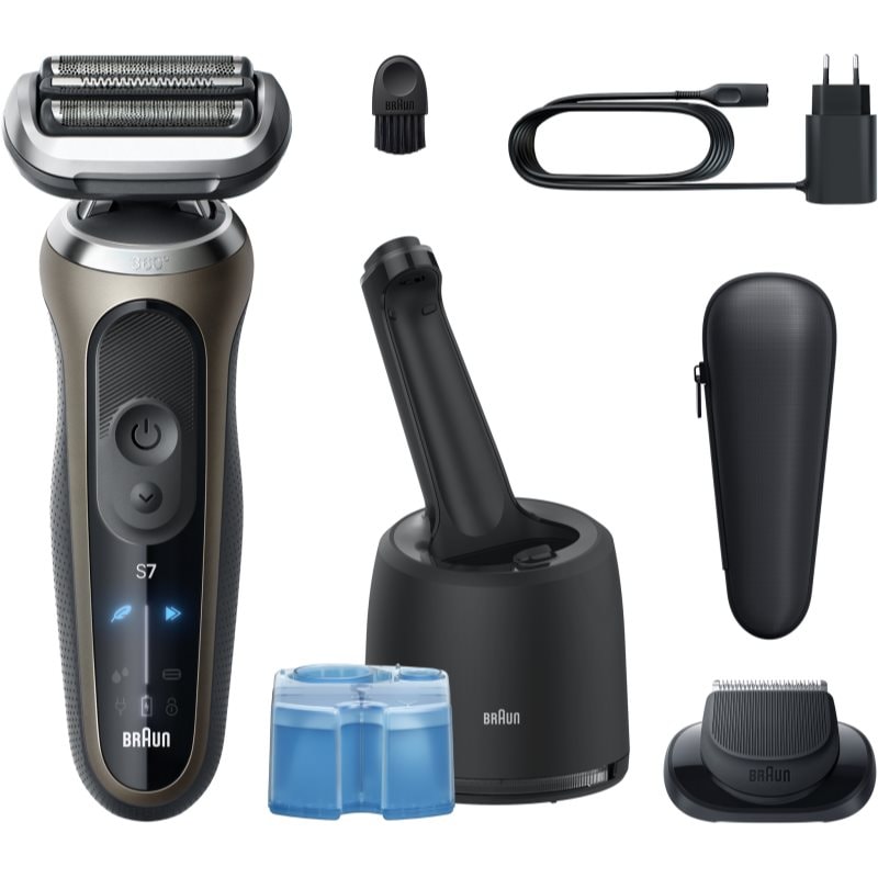 Braun Series 7 72-C7200cc електрическа самобръсначка с почистваща и зарядна станция Gold - Електроуред - Сравни цени от 1 магазин с безплатна доставка