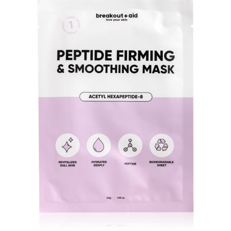 breakout + aid Peptide Firming & Smoothing Mask платнена маска с пептиди