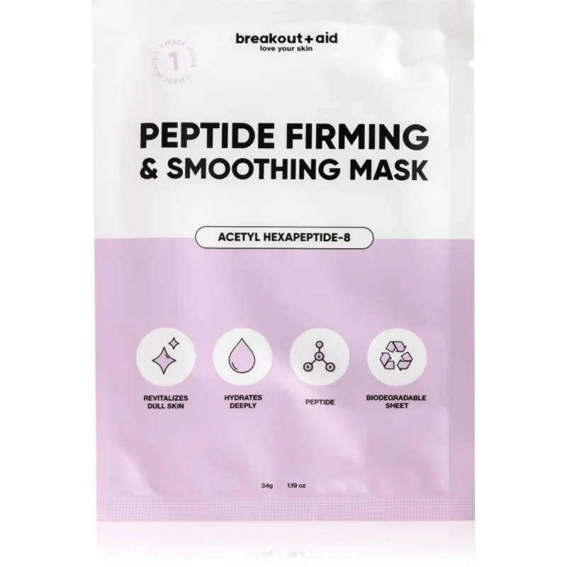 breakout + aid Peptide Firming & Smoothing Mask платнена маска с пептиди - Грижа за лице - Сравни цени от 1 магазин с безплатна доставка