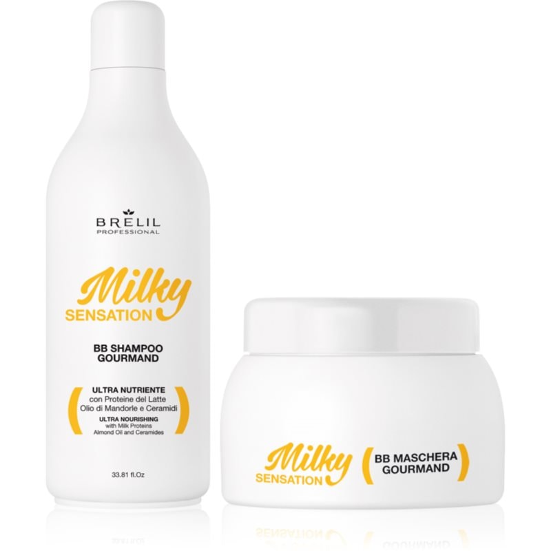 Brelil Professional Brelil Professional Milky Sensation Set подаръчен комплект за увредена коса - Унисекс парфюм - Сравни цени от 1 магазин с безплатна доставка