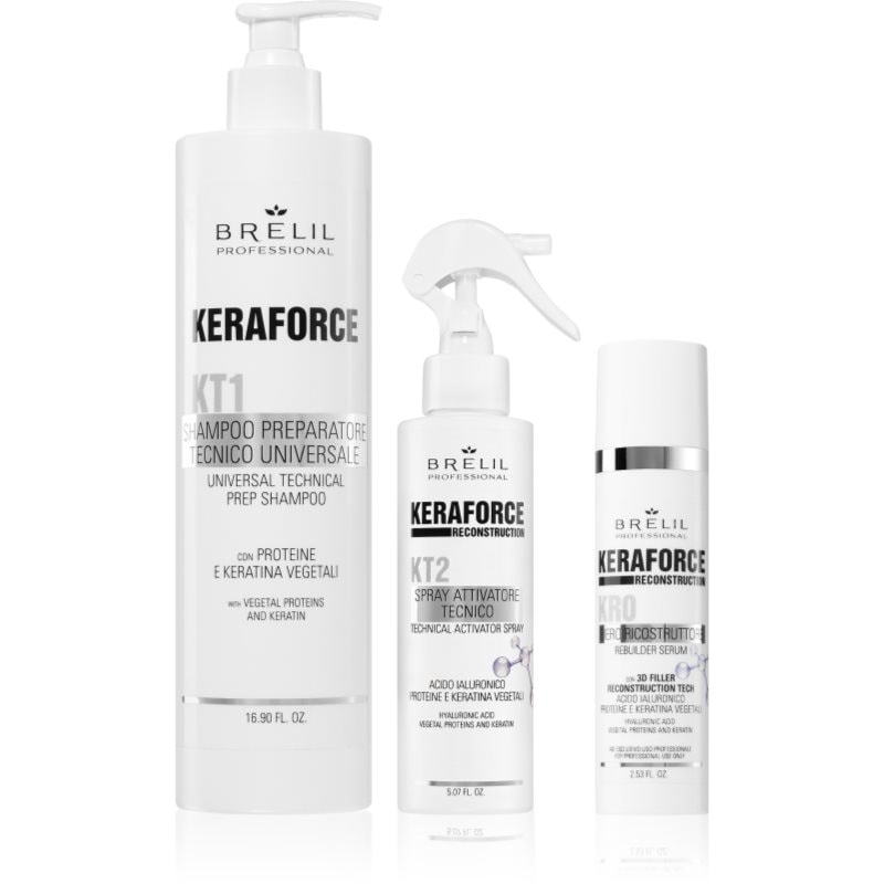 Brelil Professional Keraforce комплект за постигане на съвършен вид на косата - Комплект - Сравни цени от 1 магазин с безплатна доставка