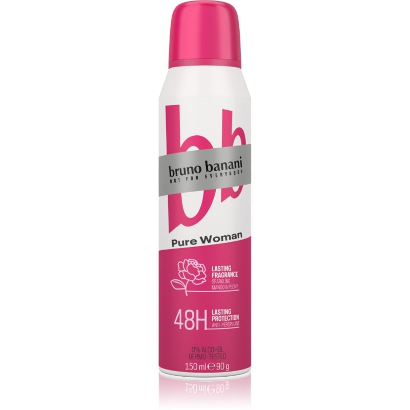 Bruno Banani Pure Woman Sparkling Mango & Peony антиперспирант 48 часа за жени - Грижа за тяло - Сравни цени от 1 магазин с безплатна доставка