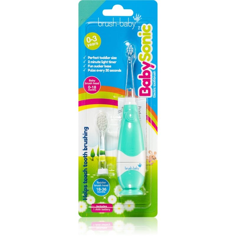Brush Baby BabySonic електрическа четка за зъби за деца 0 – 36 месеца Teal