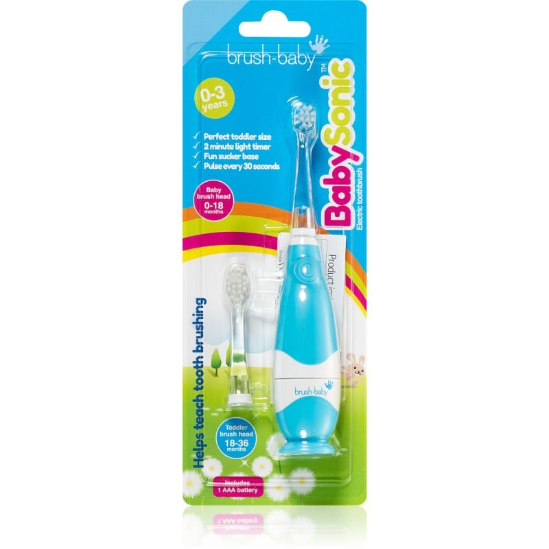 Brush Baby BabySonic електрическа четка за зъби за деца 0 – 36 месеца Blue - Електроуред - Сравни цени от 1 магазин с безплатна доставка