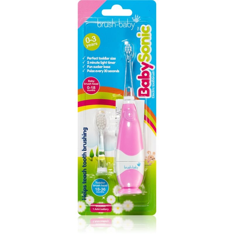 Brush Baby BabySonic електрическа четка за зъби за деца 0 – 36 месеца Pink - Електроуред - Сравни цени от 1 магазин с безплатна доставка