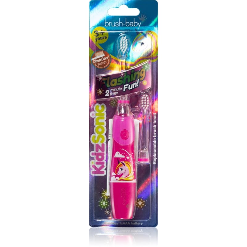 Brush Baby KidzSonic детска електрическа четка за зъби със сменяеми батерии над
