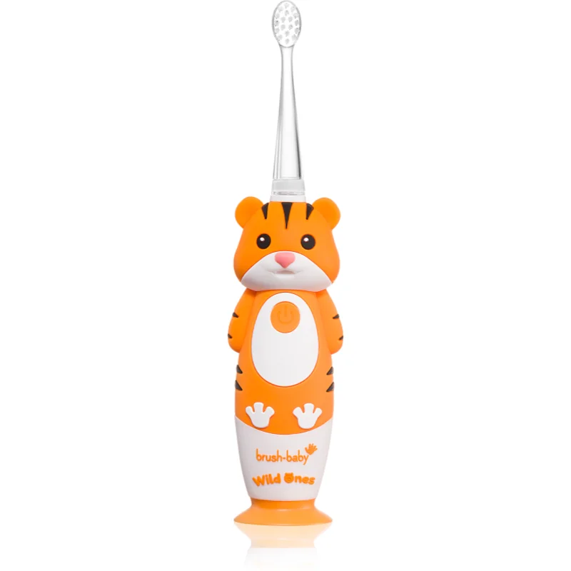 Brush Baby WildOnes WildOne електрическа четка за зъби + 2 резервни глави за деца Tiger