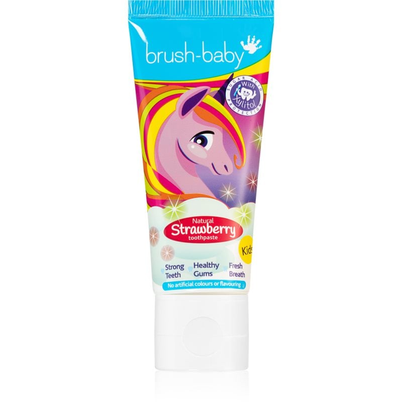 Brush Baby Natural Strawberry паста за зъби за деца с аромат на ягода над 3 г