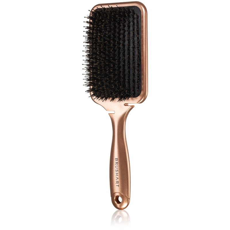 BrushArt Hair Boar bristle paddle hairbrush Четка за коса с косми от глиган Bronze - Грижа за коса - Сравни цени от 1 магазин с безплатна доставка