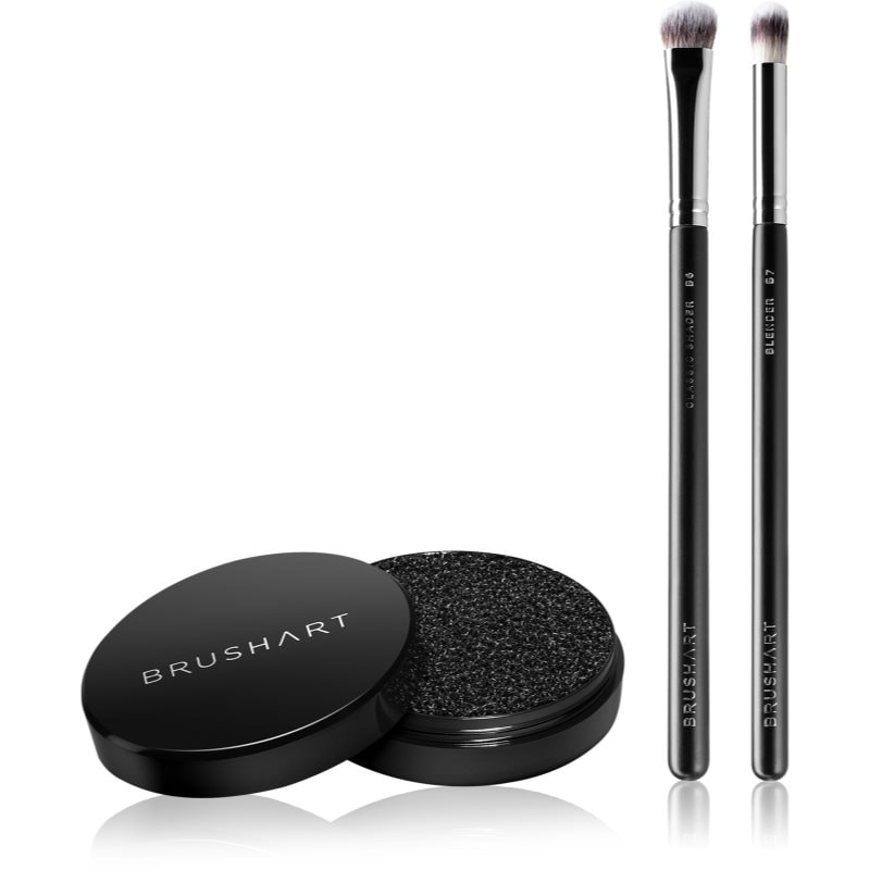 BrushArt Professional Eyeshadow brush set with brush cleaning sponge комплект четки за гримиране на очите - Комплект - Сравни цени от 1 магазин с безплатна доставка