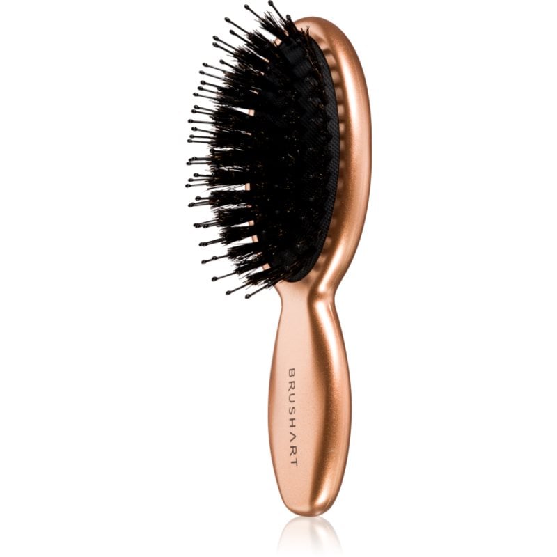 BrushArt Hair Boar bristle paddle hairbrush Четка за коса с косми от глиган Travel