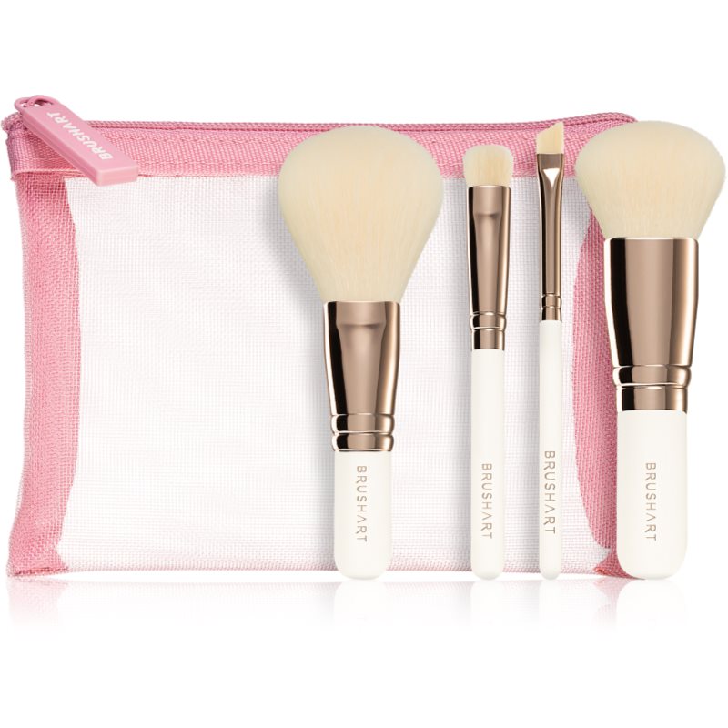 BrushArt Basic On-the-go Glam mini make-up brush set комплект за пътуване с четки и чантичка мини - Комплект - Сравни цени от 1 магазин с безплатна доставка