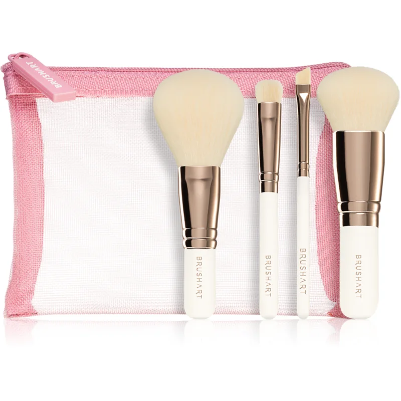 BrushArt Basic On-the-go Glam mini make-up brush set комплект за пътуване с четки и чантичка мини - Комплект - Сравни цени от 1 магазин с безплатна доставка
